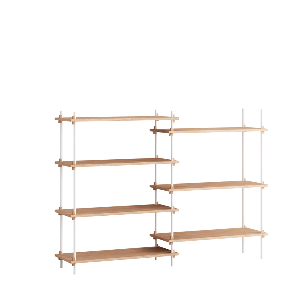 Customizable Moebe Shelving System in Oak/White - Versatile Home Solution