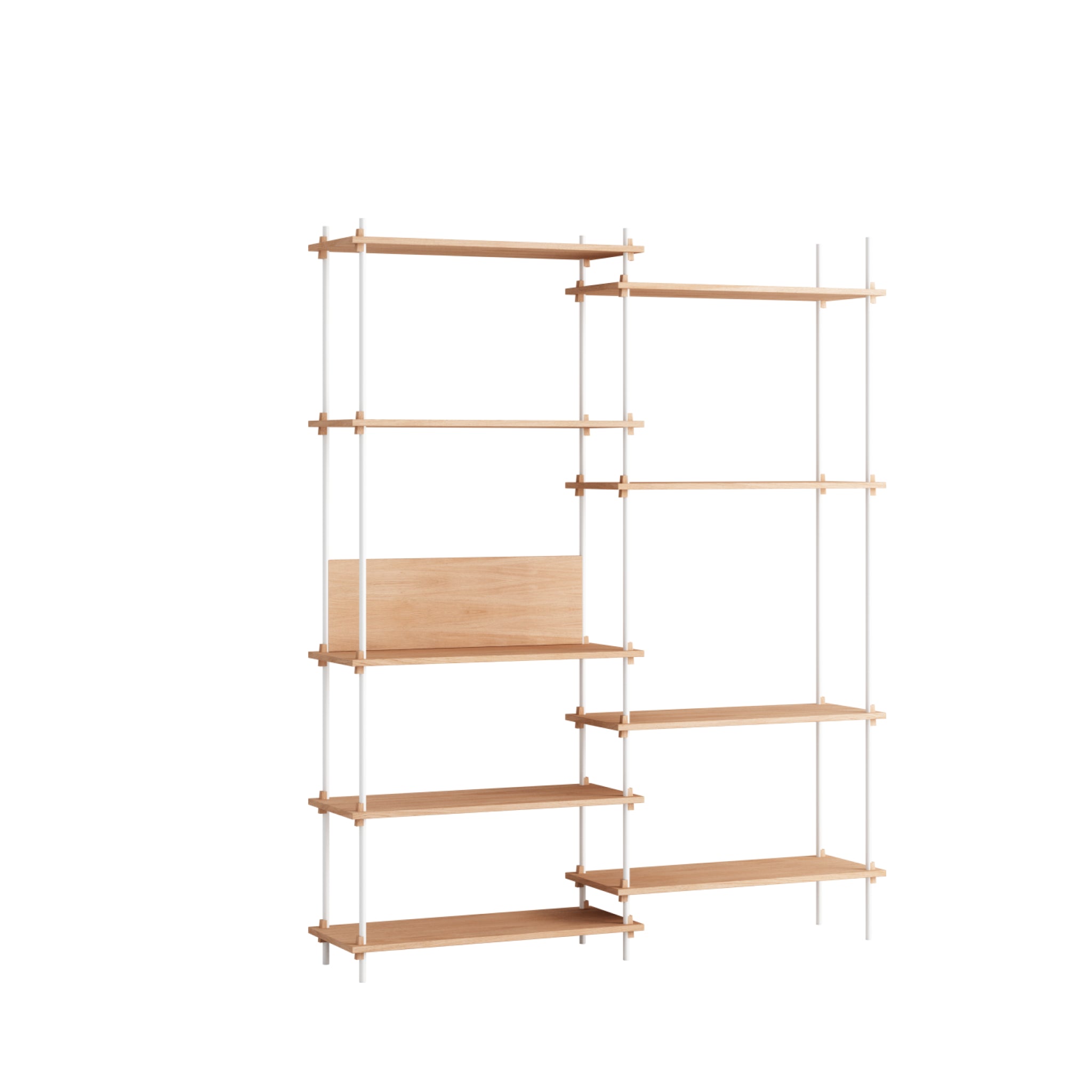Customizable Moebe Shelving System in Oak/White - Versatile & Stylish