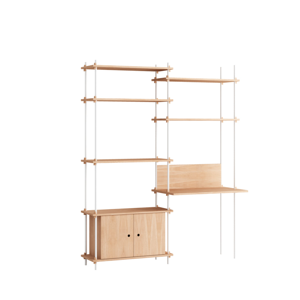 Customizable Moebe Shelving System in Oak/White - Versatile & Stylish