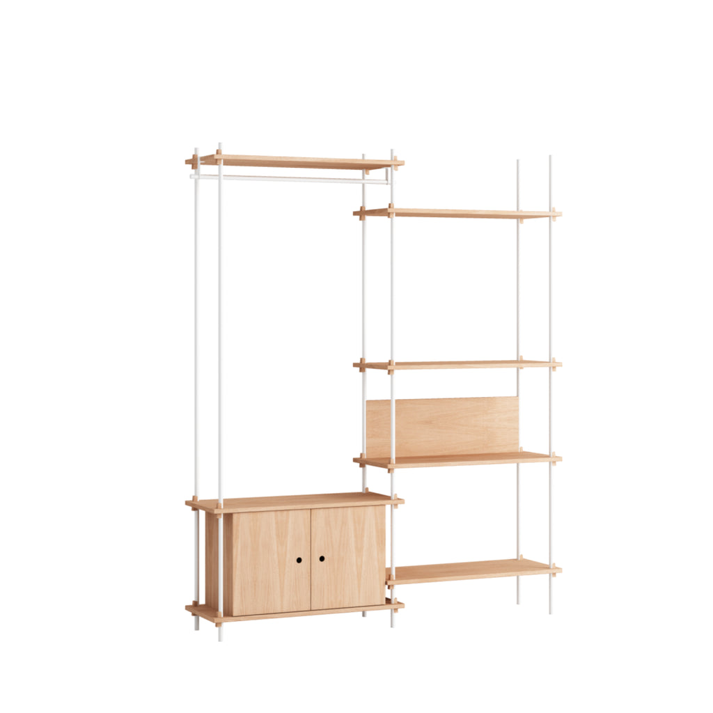 Customizable Moebe Shelving System in Oak/White - Versatile & Stylish