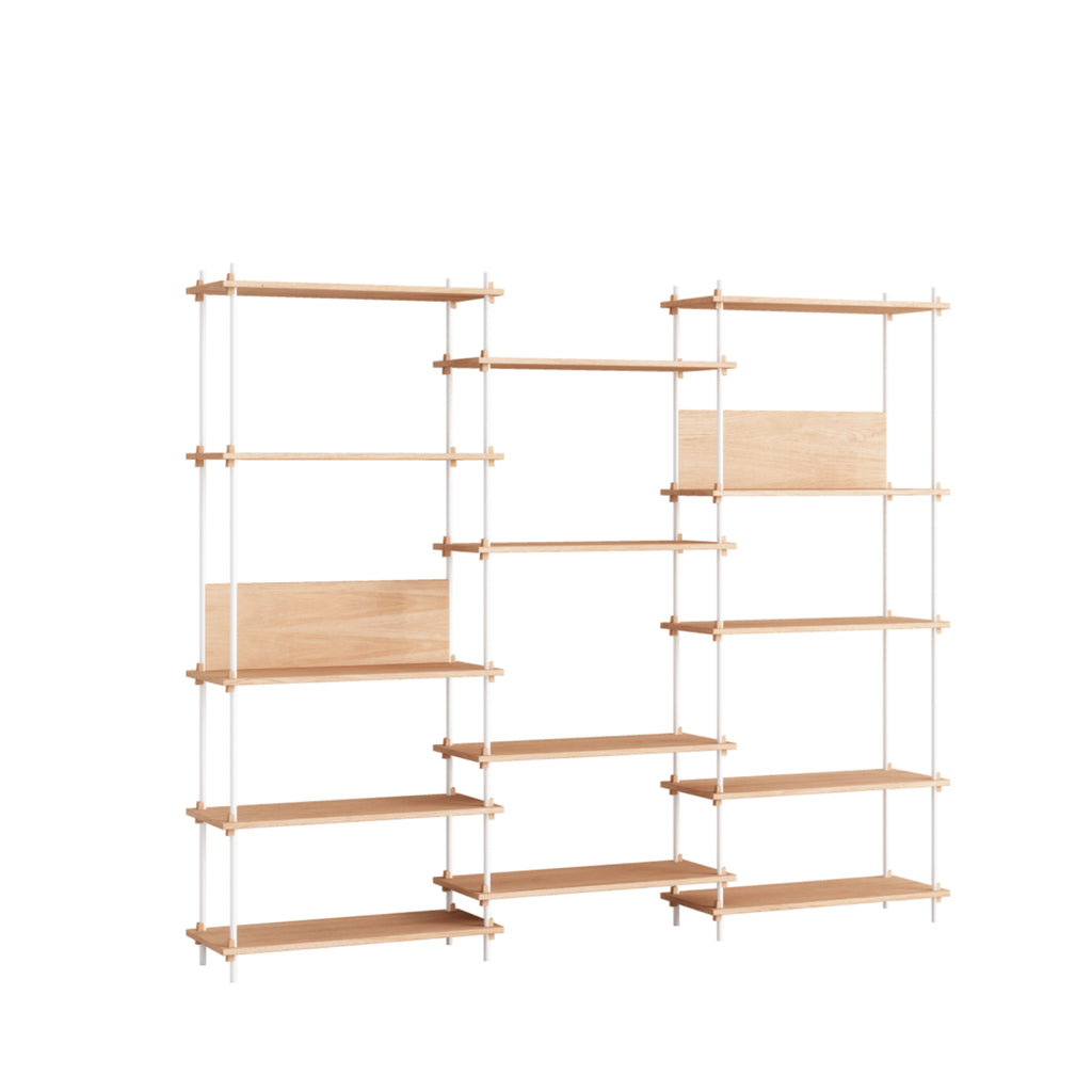 Customizable Moebe Shelving System in Oak/White - Versatile & Stylish