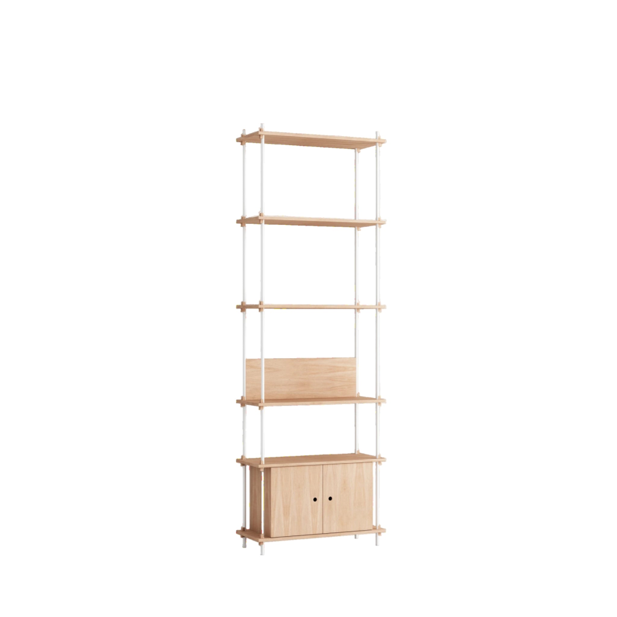 Customizable Moebe Oak/White Shelving System - Versatile & Stylish Design