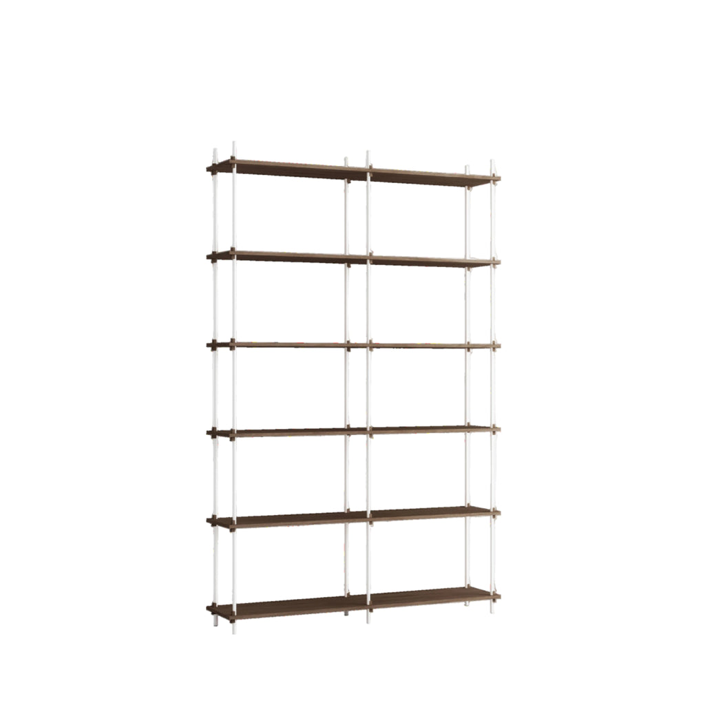 Customizable Moebe Shelving System in Smoked Oak/White - Versatile Design