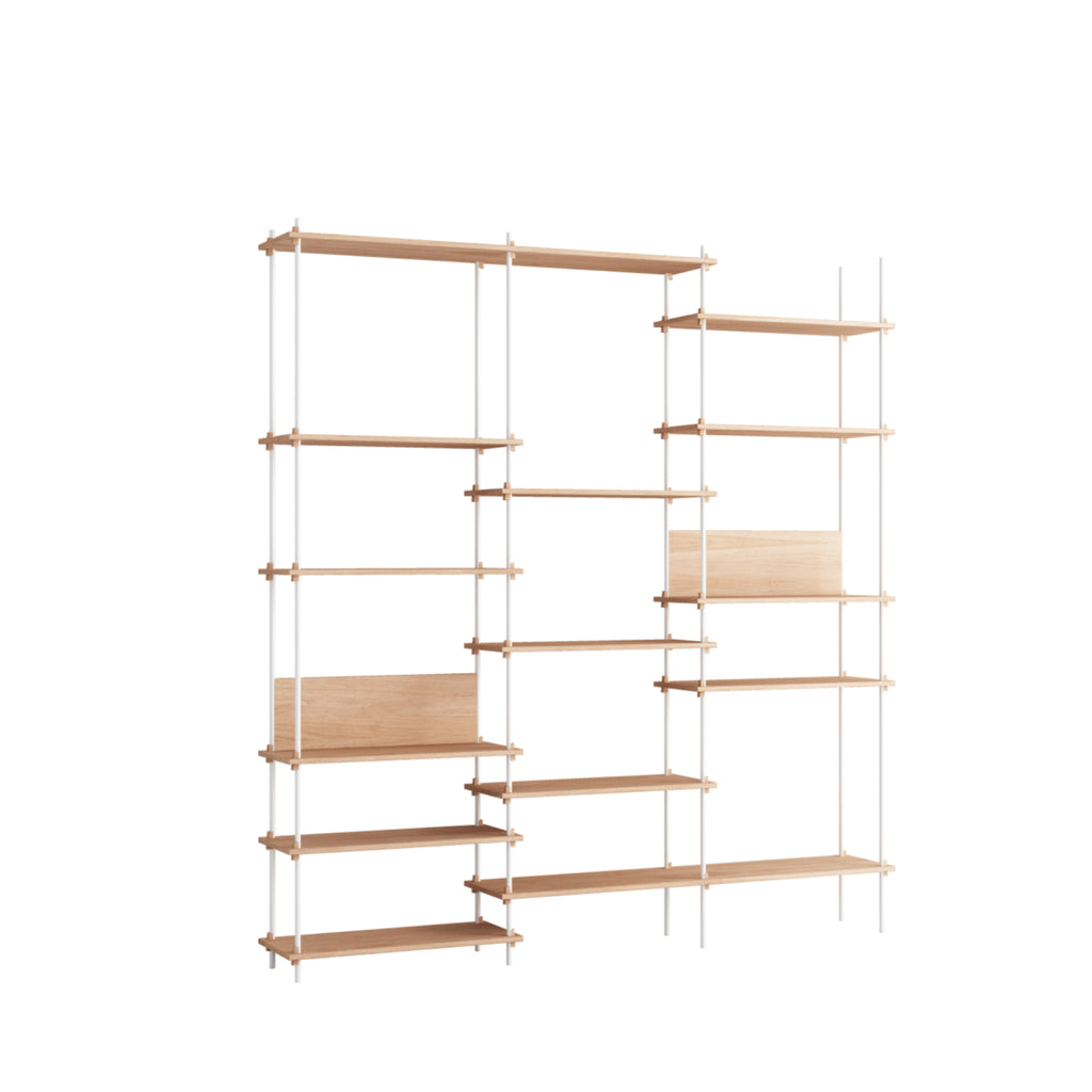 Customizable Moebe Shelving System in Oak/White - Versatile Home Storage