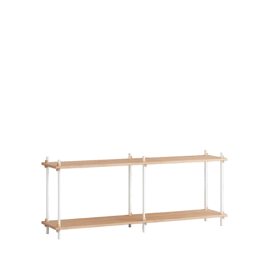 Customizable Moebe Shelving System in Oak/White - Versatile & Stylish Design