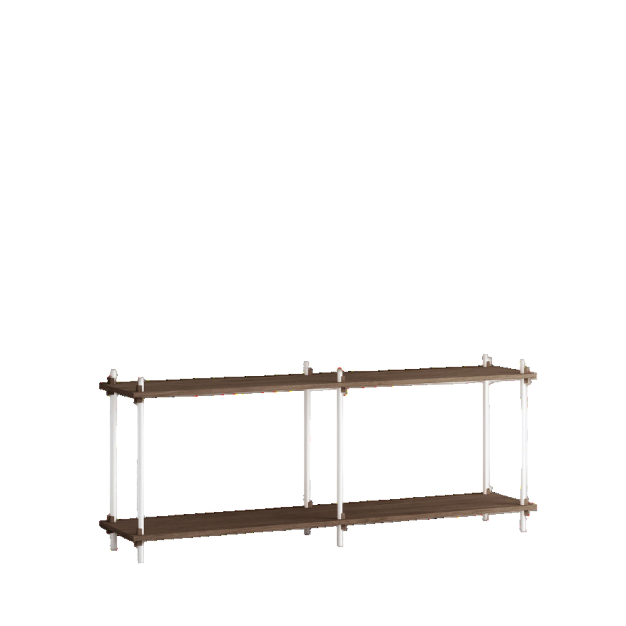 Customizable Moebe Shelving System in Smoked Oak & White - 65x163x35 cm