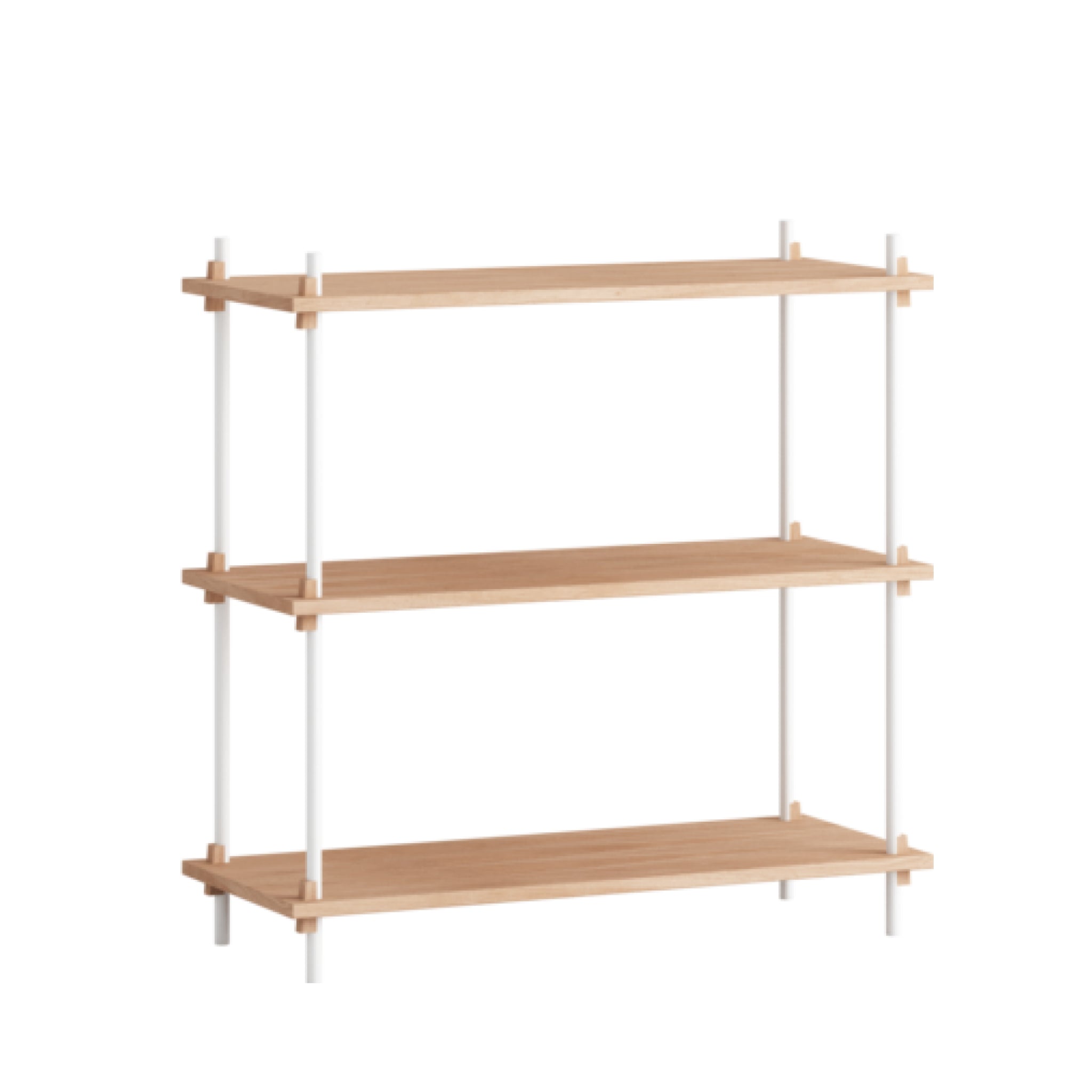 Customizable Moebe Shelving System S.85.1.A in Oak/White - Versatile Design