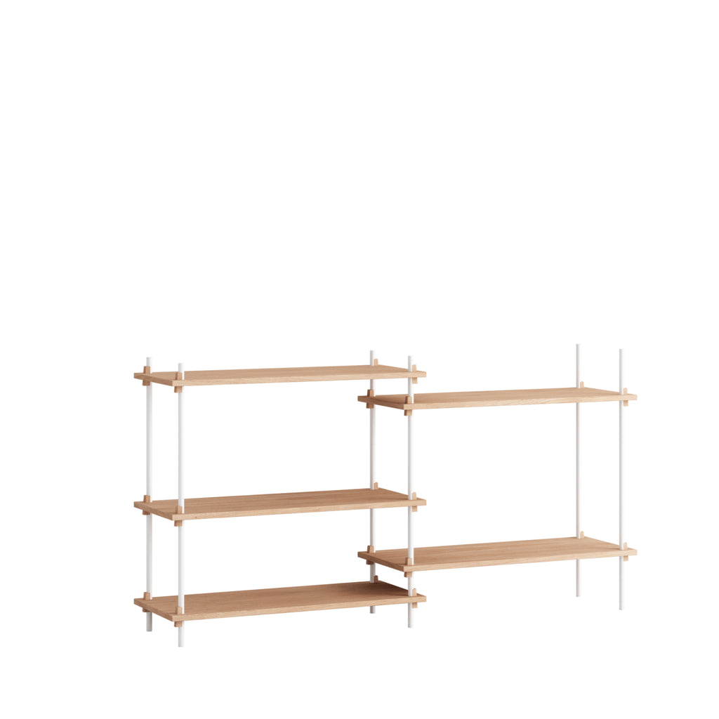 Customizable Moebe Shelving System in Oak/White - Versatile & Stylish