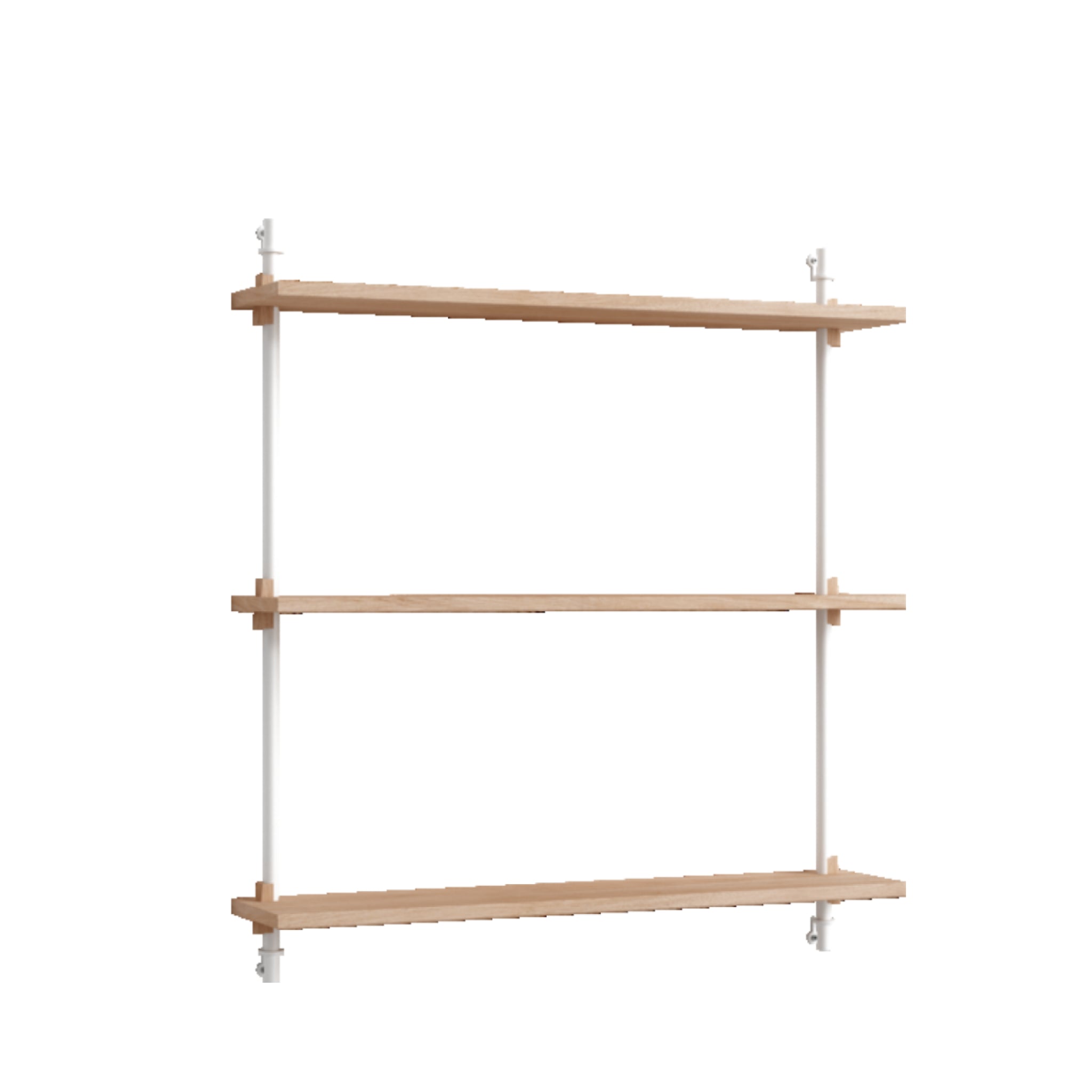 Moebe Wall Shelving WS.85.1: Adjustable Oak & White Shelf for Any Room
