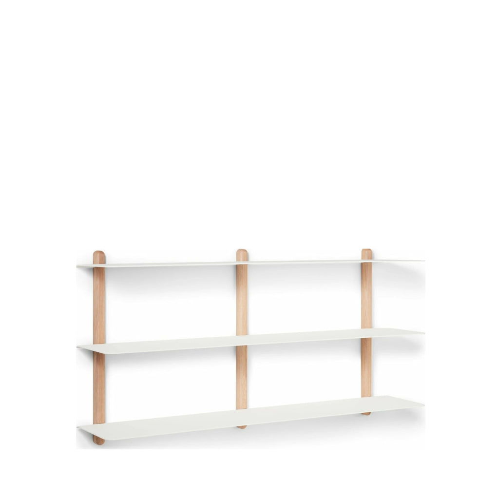 Gejst NIVO Large Wall Shelf 118cm – Light Oak & White Minimalist