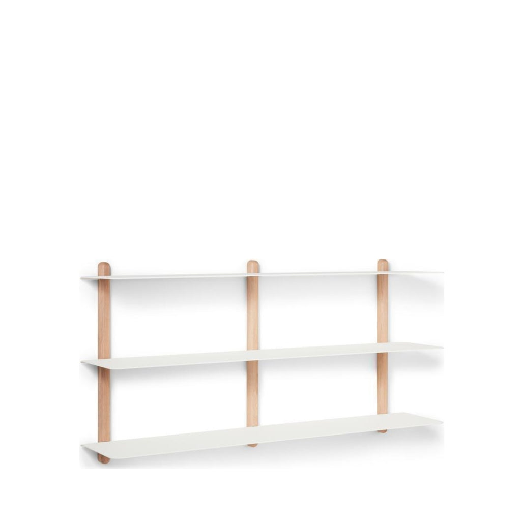 Gejst NIVO Shelf D - Light Oak/White Minimalist Wall Shelf 118×65 cm