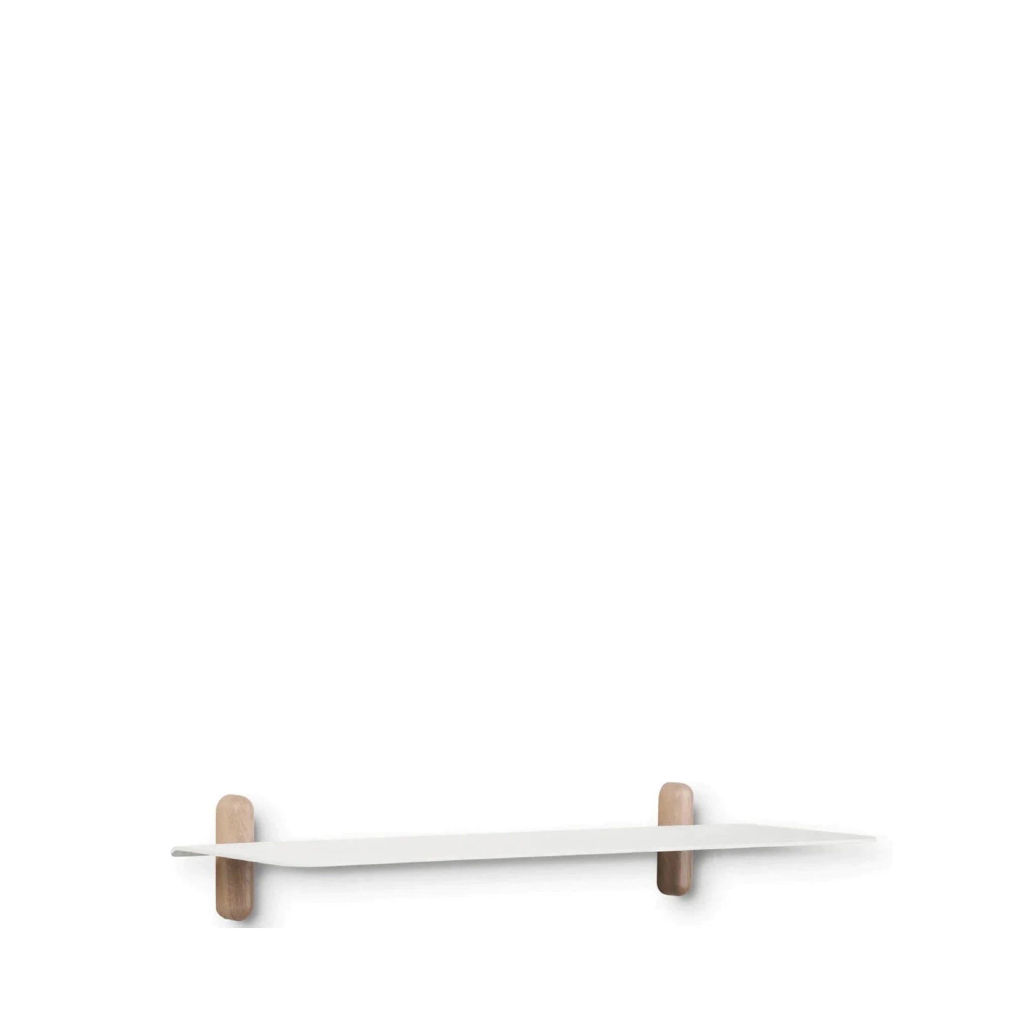 Gejst NIVO G Large Floating Wall Shelf – Light Oak & White, Minimalist