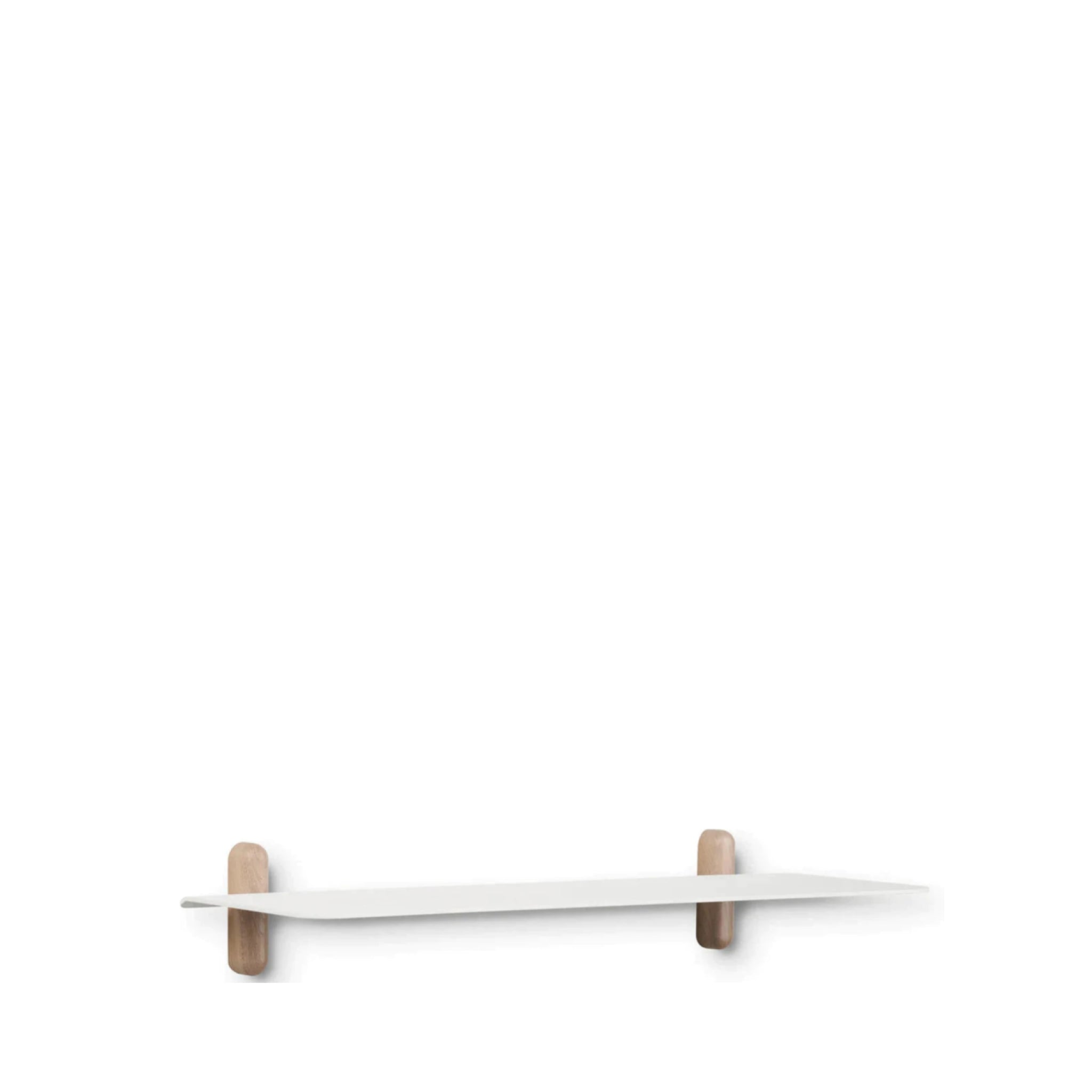 Gejst Nivo G Large Floating Wall Shelf – Light Oak & White, Minimalist