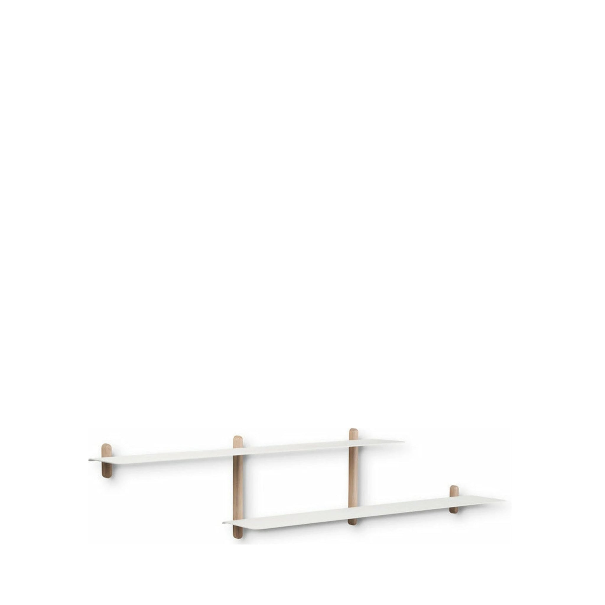 Gejst Nivo Wall Shelf H - Light Oak & White 172 Cm Minimalist Design