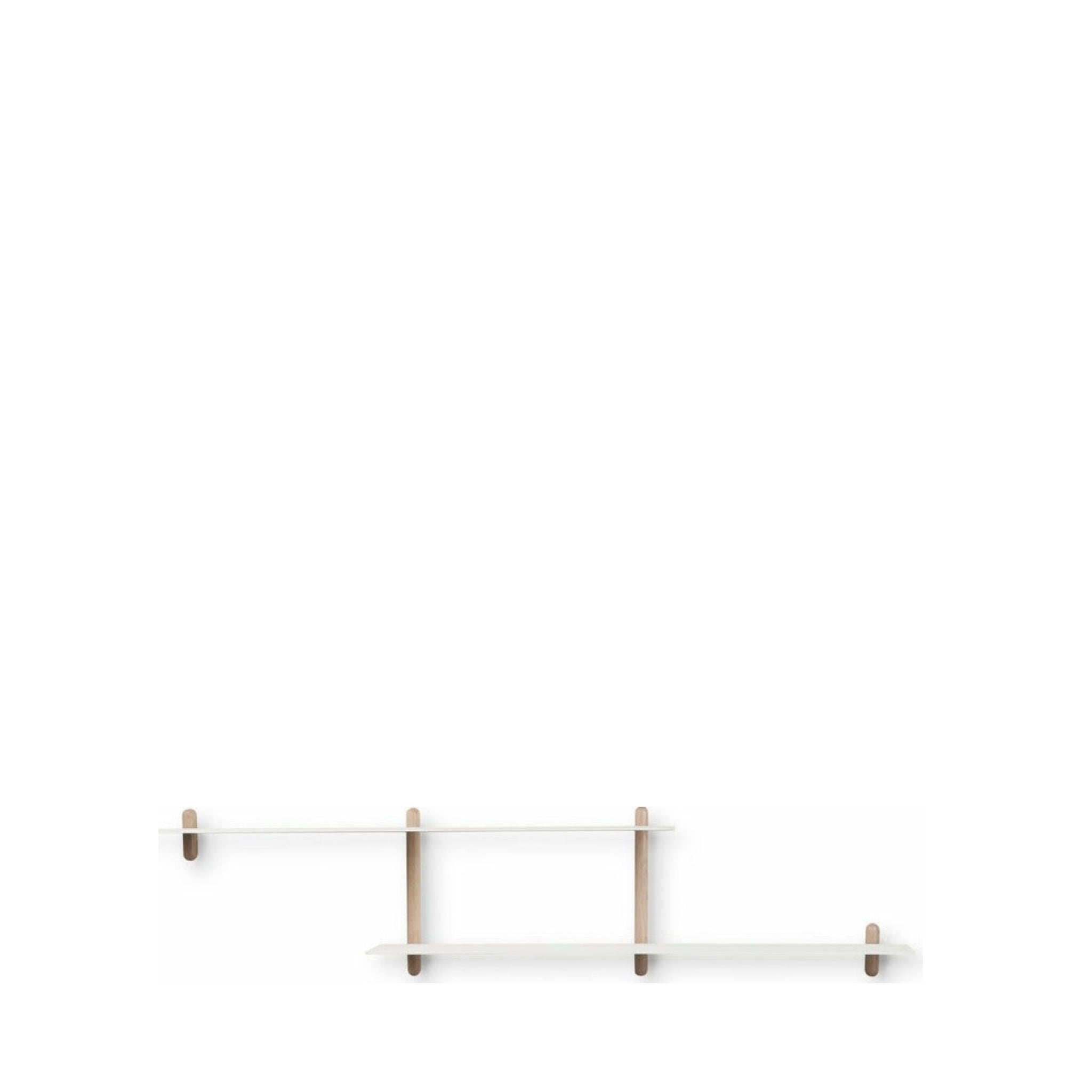 Gejst NIVO Wall Shelf H - Light Oak & White 172 cm Minimalist Design