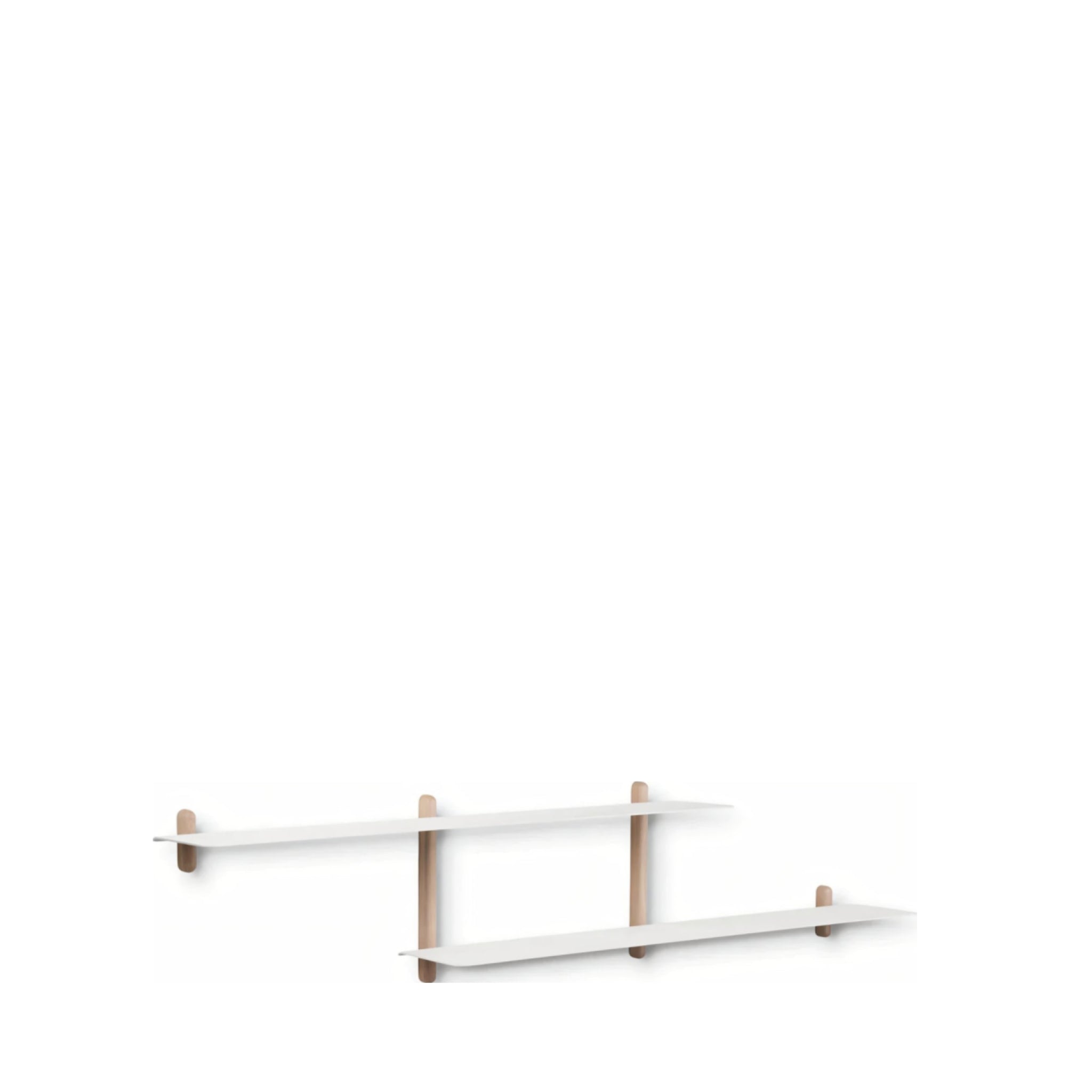 Gejst Nivo Large H Wall Shelf - Light Oak/white, 169.5x25x38.5 Cm