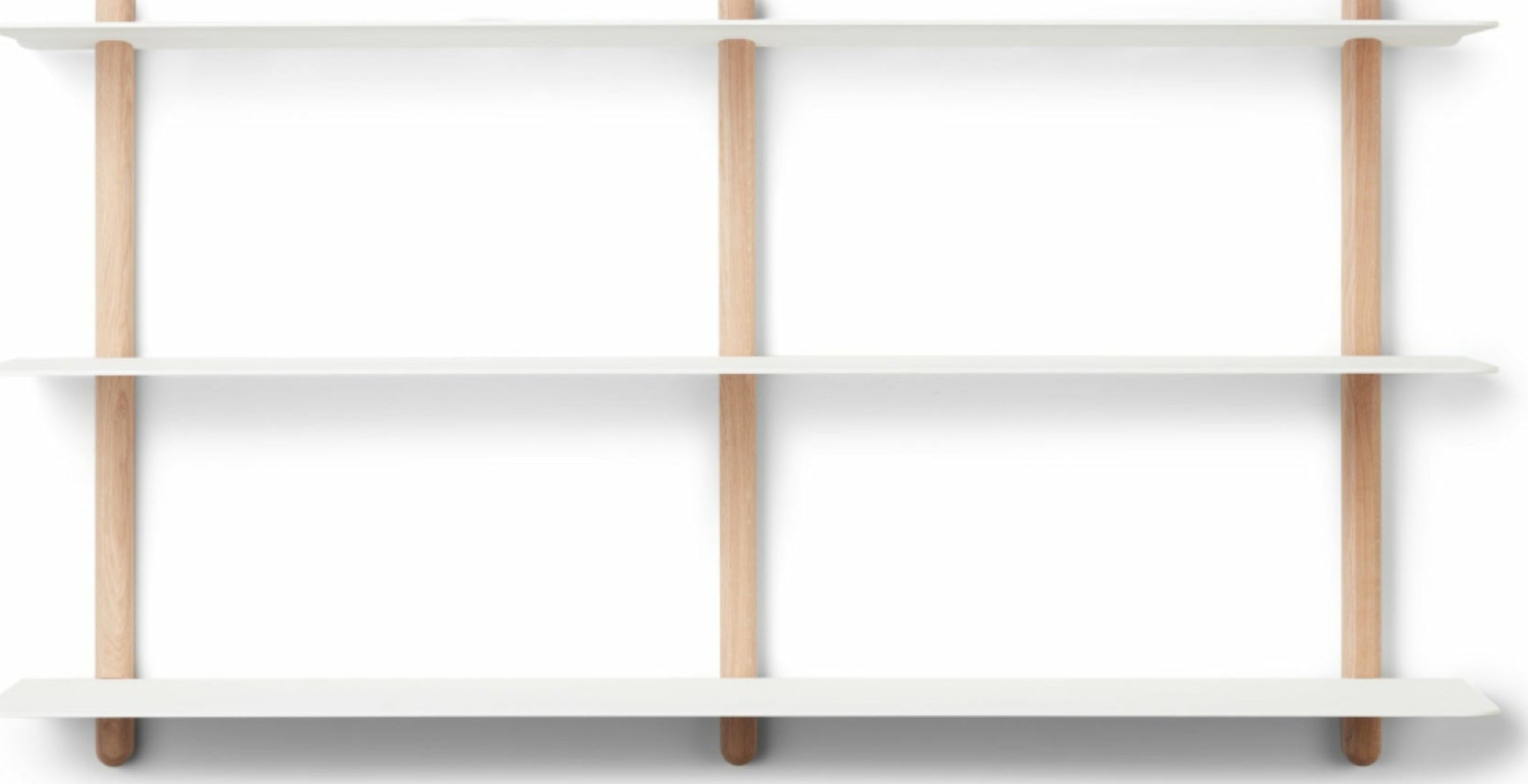 Gejst NIVO Large Wall Shelf 118cm – Light Oak & White Minimalist