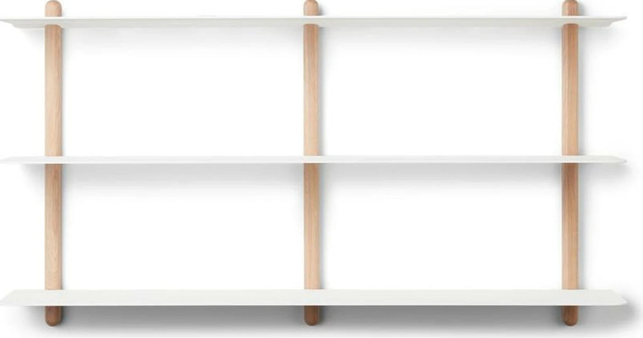 Gejst Nivo Shelf D - Light Oak/white Minimalist Wall Shelf 118×65 Cm