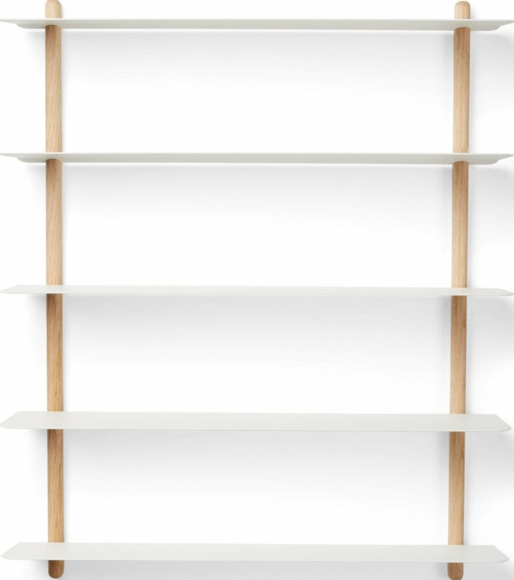 Gejst Nivo Shelf E - Light Oak/white Minimalist Wall Shelf 76x64x16 Cm