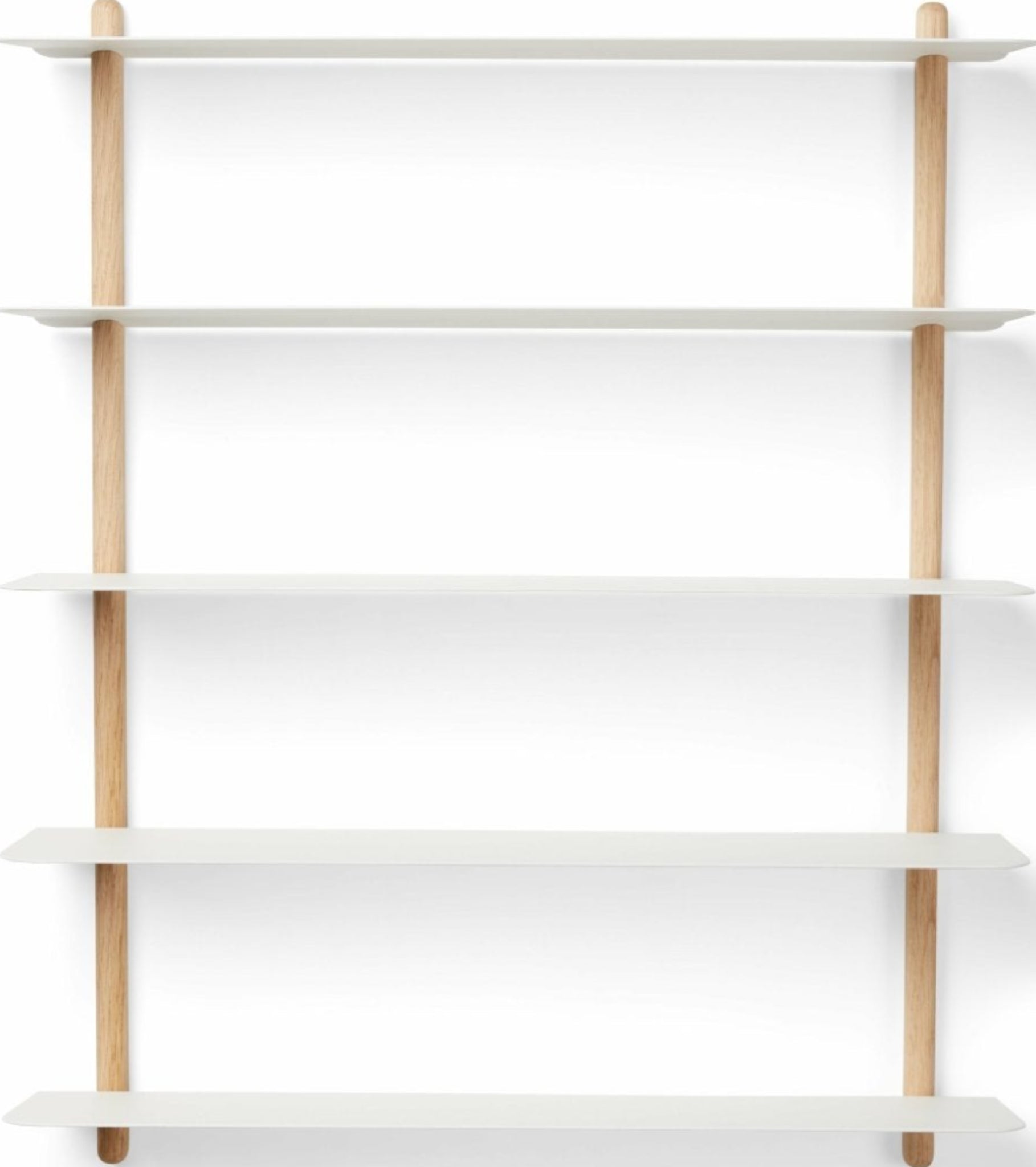 Gejst Nivo Shelf E - Light Oak/white Minimalist Wall Shelf 76x64x16 Cm