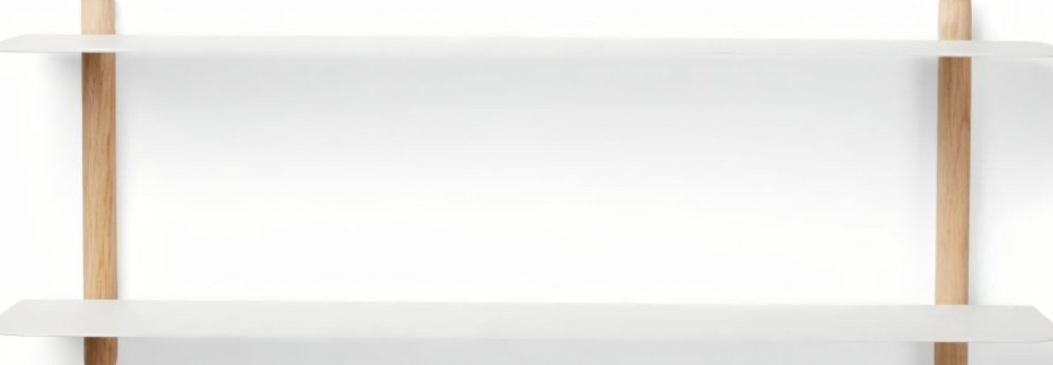Gejst Nivo Shelf F — Light Oak/white Minimalist Wall Shelf 64×25 Cm