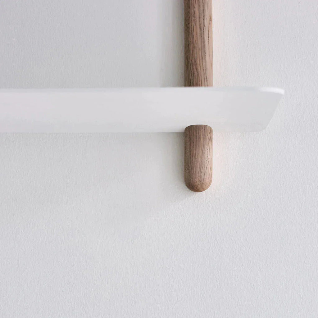 Gejst Nivo Large H Wall Shelf - Light Oak/white, 169.5x25x38.5 Cm