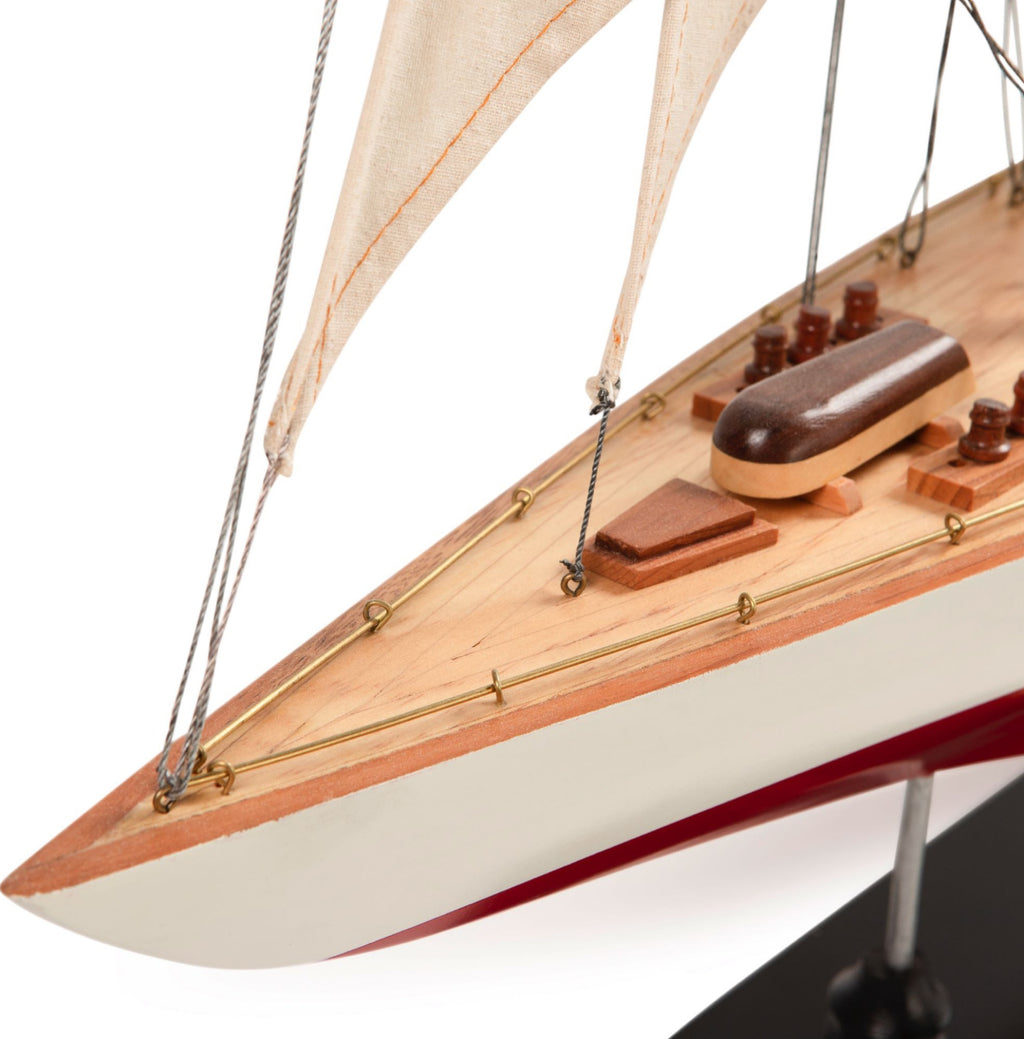 Authentic Models Endeavour L60 Sailing Ship Model, Red/white