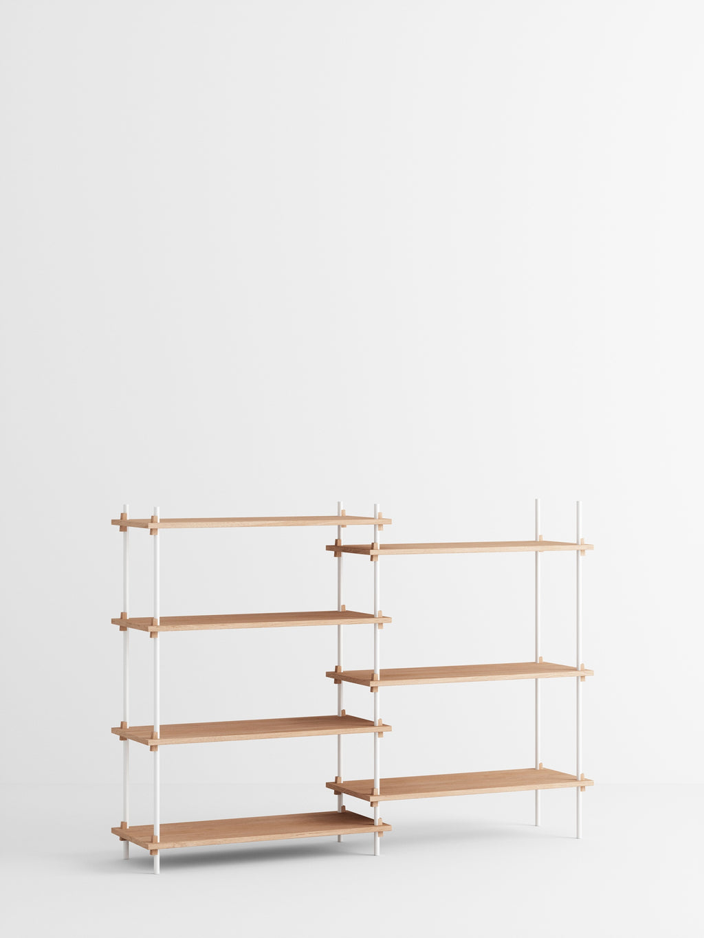 Customizable Moebe Shelving System in Oak/White - Versatile Home Solution