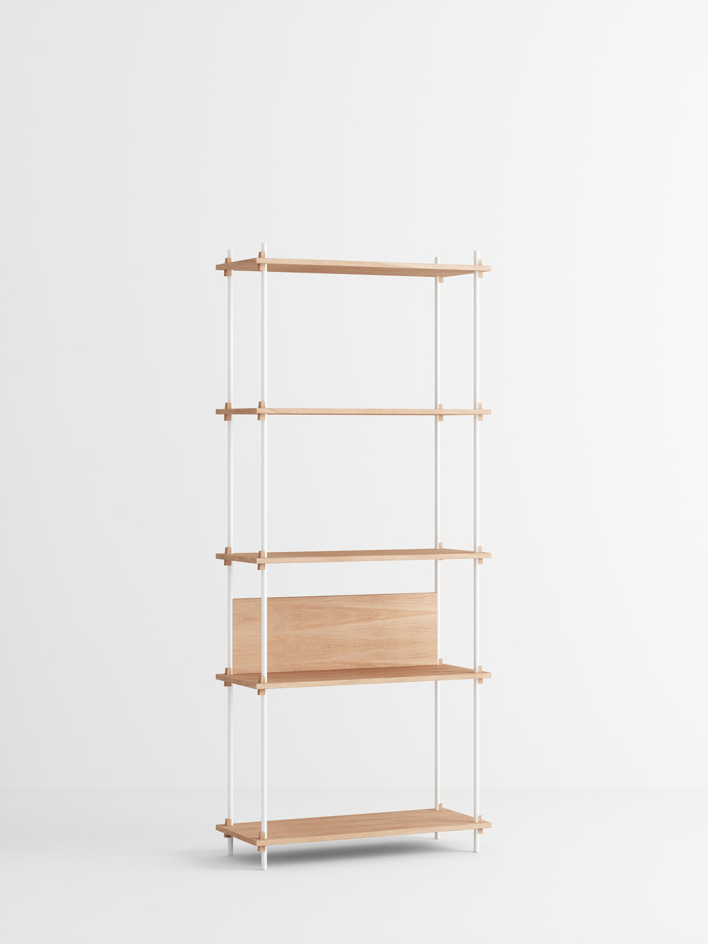 Customizable Moebe Oak/White Shelving System - Versatile & Stylish Design