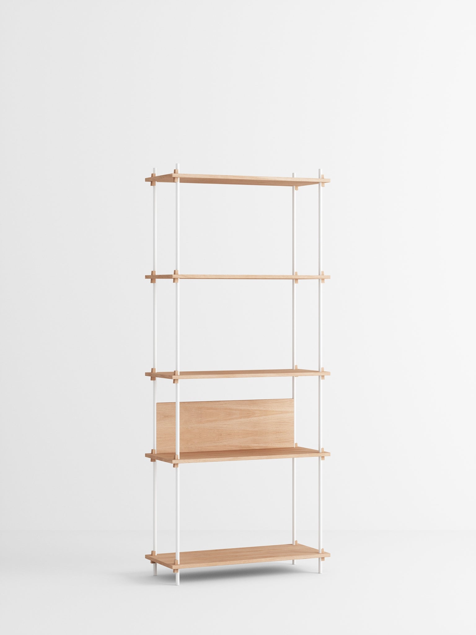 Customizable Moebe Oak/White Shelving System - Versatile & Stylish Design