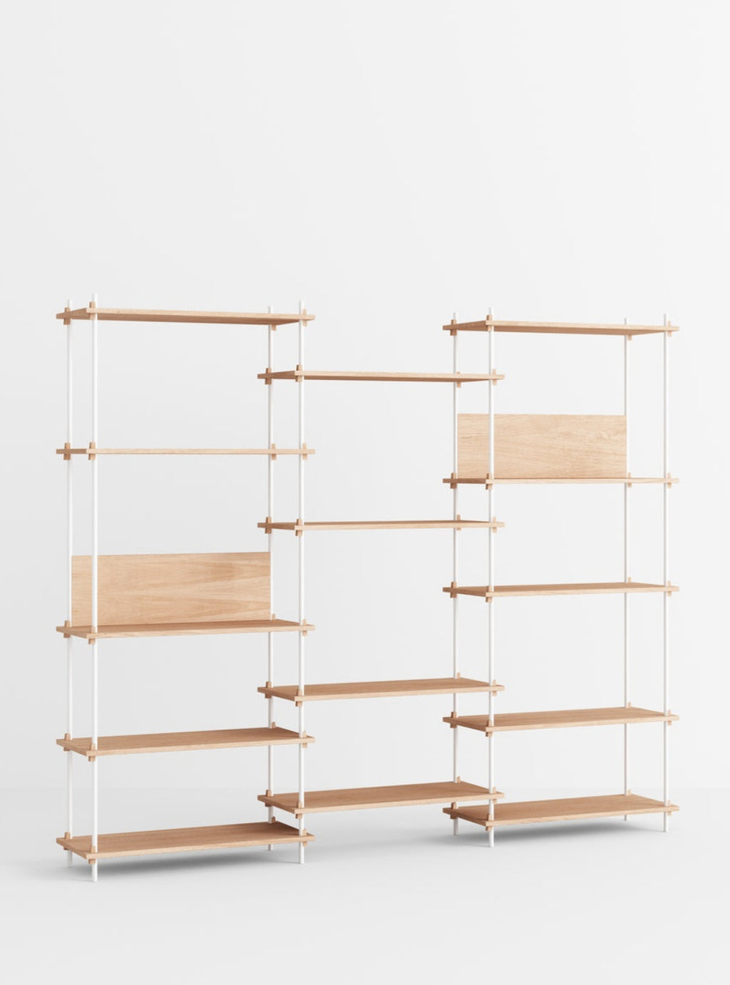 Customizable Moebe Shelving System in Oak/White - Versatile & Stylish