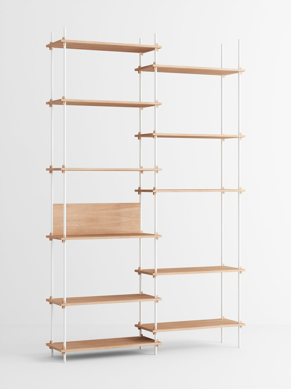 Customizable Moebe Oak/White Shelving System - Versatile & Stylish Design