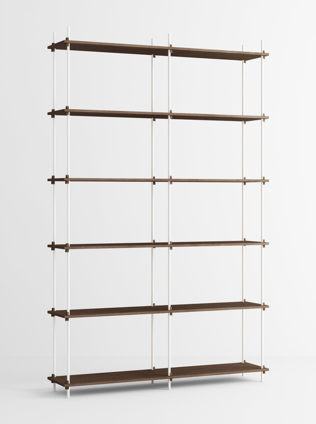 Customizable Moebe Shelving System in Smoked Oak/White - Versatile Design