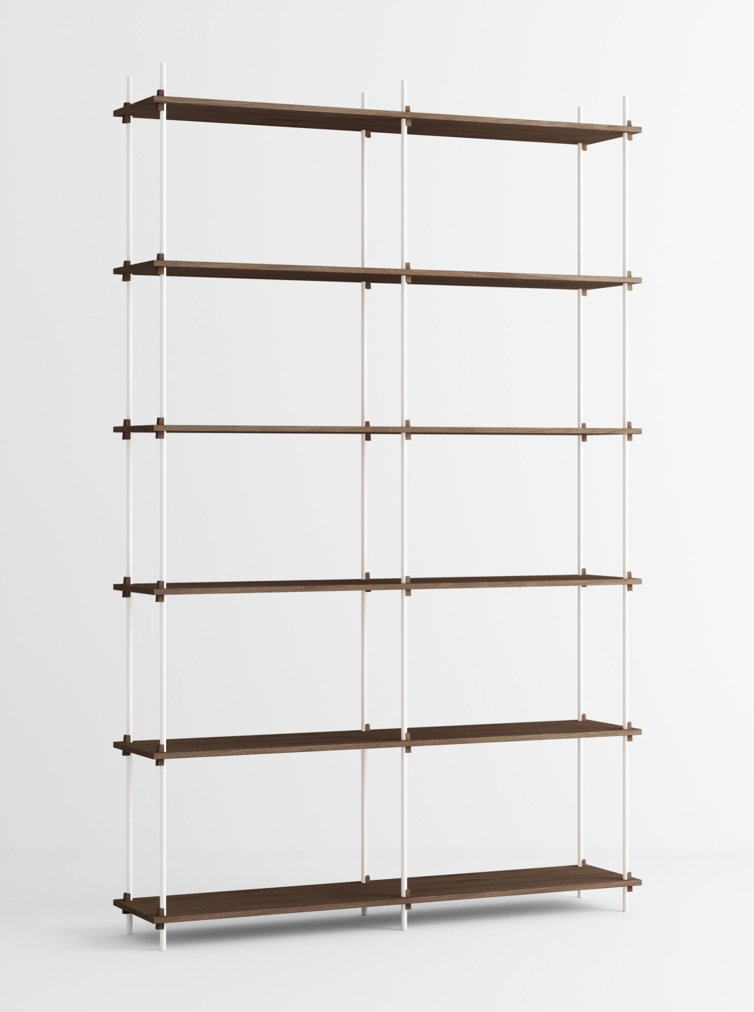 Customizable Moebe Shelving System in Smoked Oak/White - Versatile Design