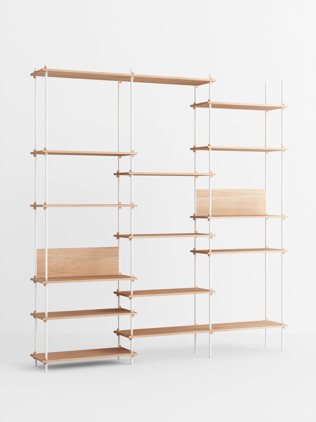 Customizable Moebe Shelving System in Oak/White - Versatile Home Storage