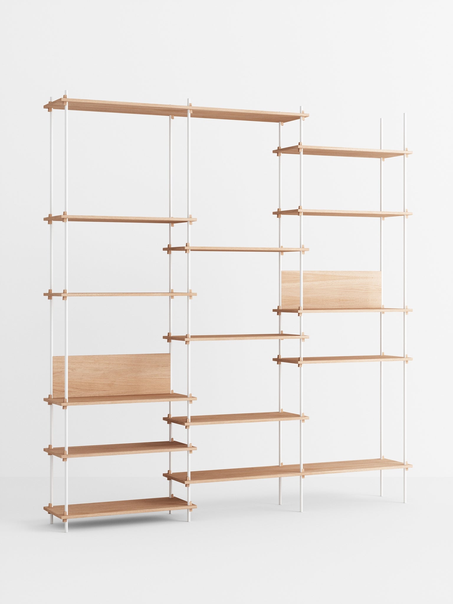 Customizable Moebe Shelving System in Oak/White - Versatile Home Storage