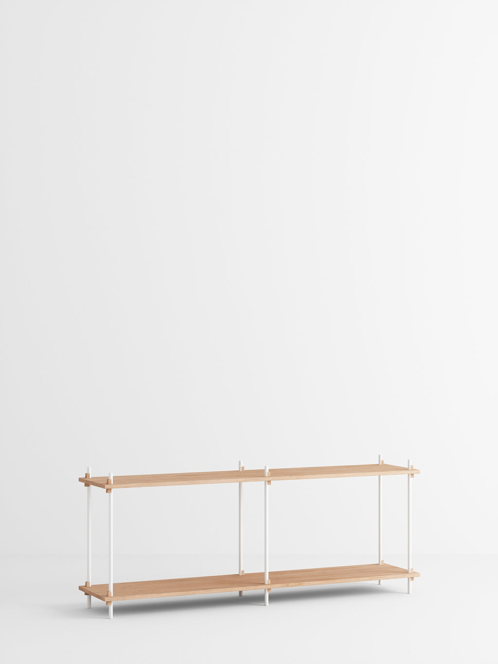 Customizable Moebe Shelving System in Oak/White - Versatile & Stylish Design