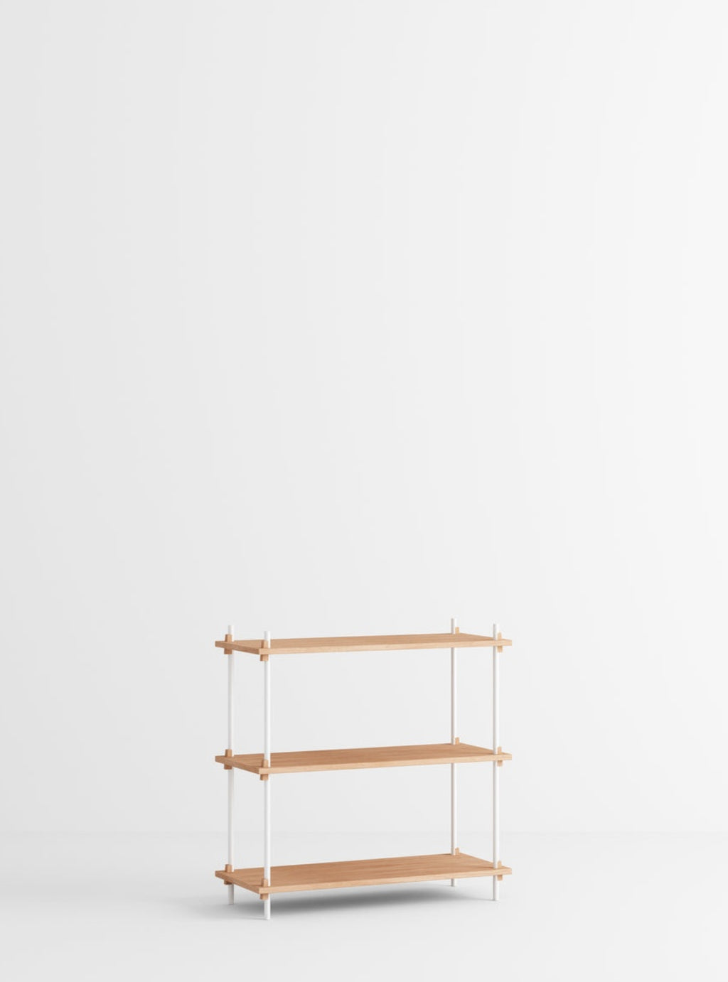Customizable Moebe Shelving System S.85.1.A in Oak/White - Versatile Design