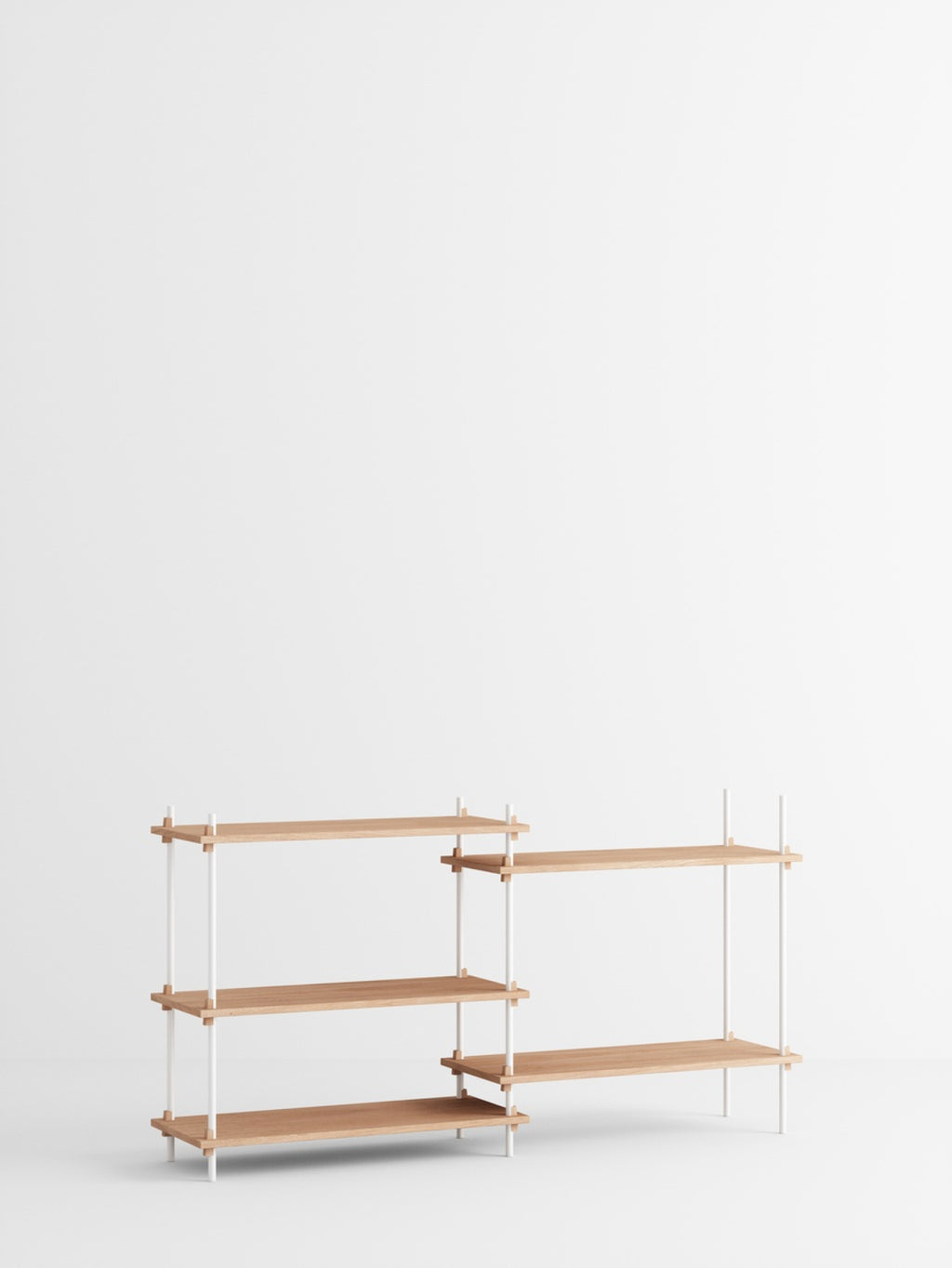 Customizable Moebe Shelving System in Oak/White - Versatile & Stylish