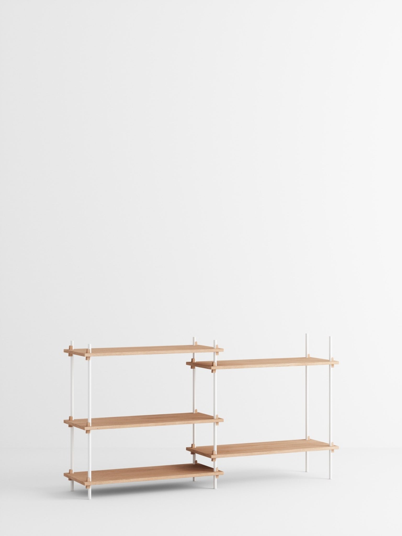 Customizable Moebe Shelving System in Oak/White - Versatile & Stylish