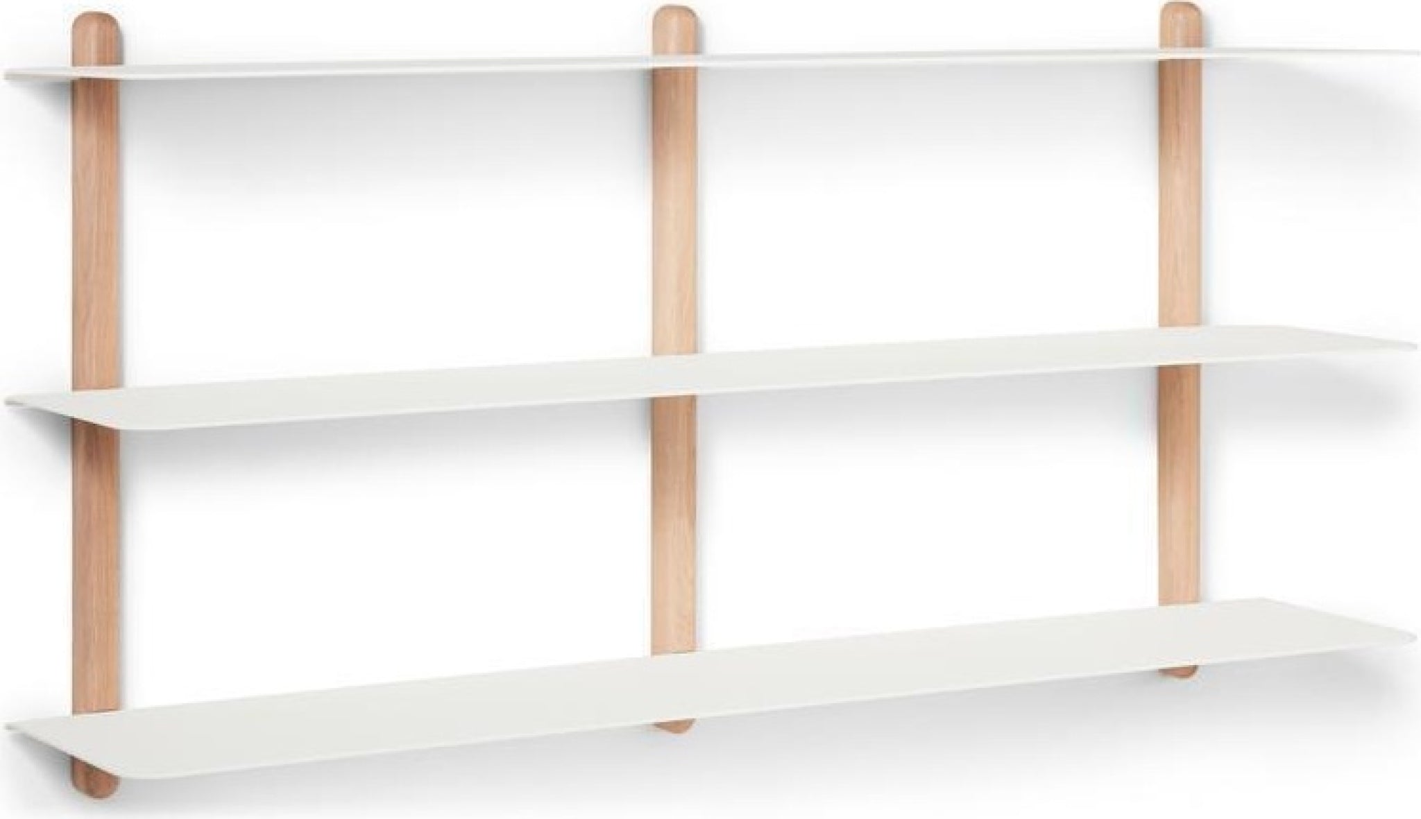 Gejst Nivo Shelf D - Light Oak/white Minimalist Wall Shelf 118×65 Cm