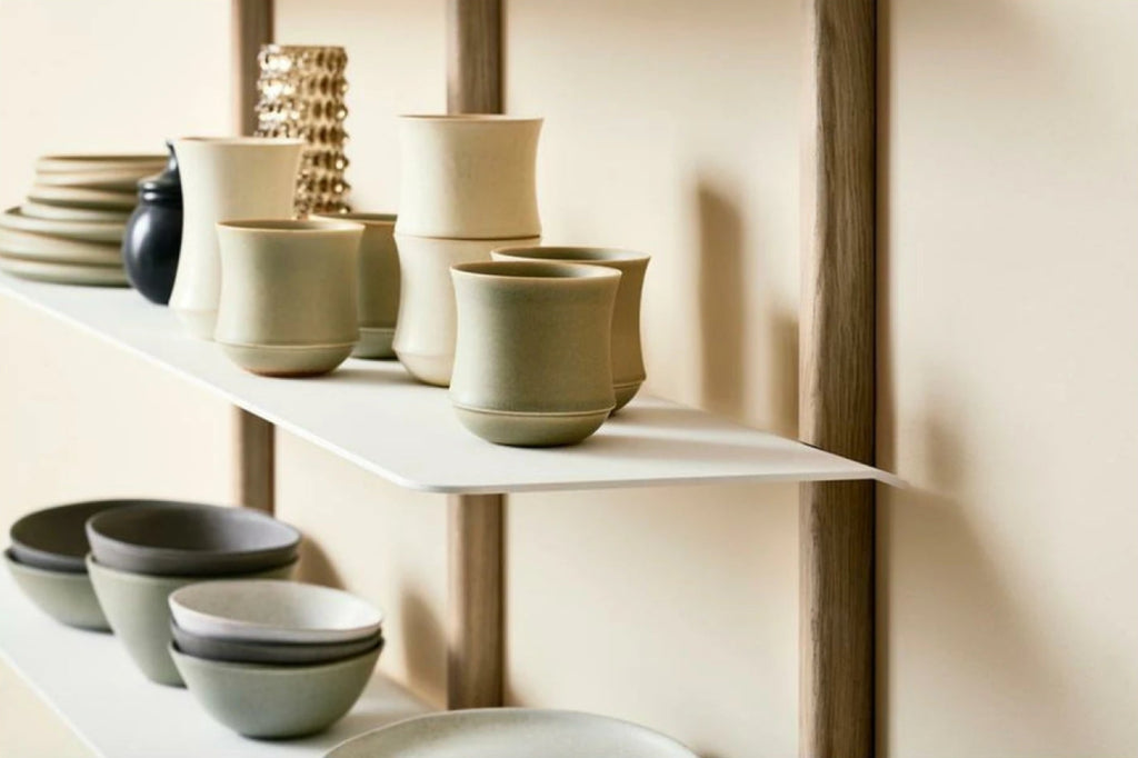 Gejst NIVO Shelf D - Light Oak/White Minimalist Wall Shelf 118×65 cm