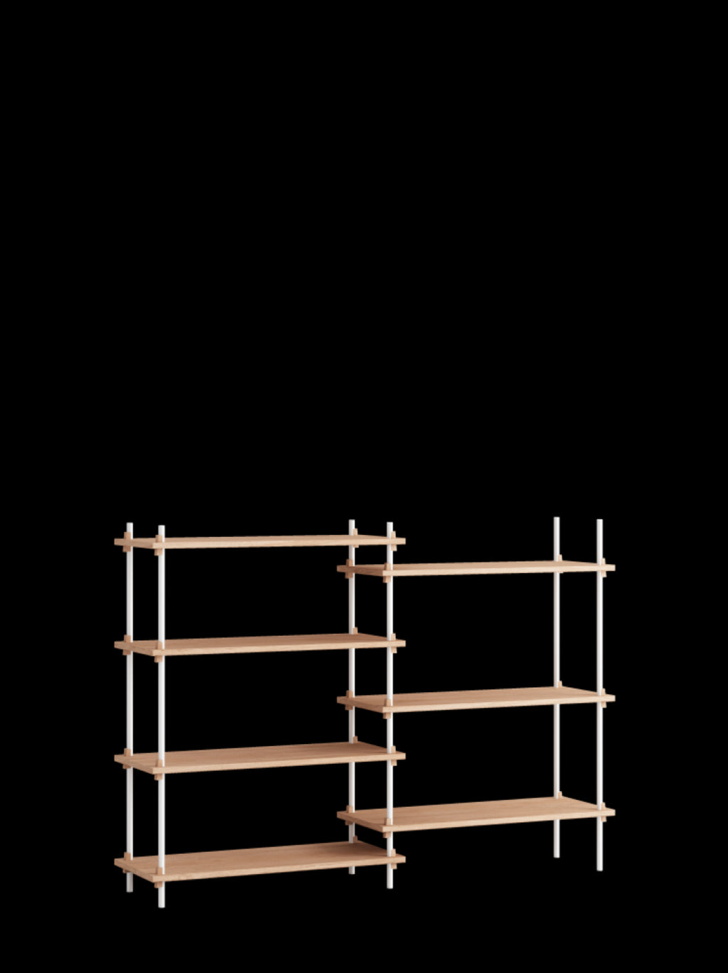 Customizable Moebe Shelving System in Oak/White - Versatile Home Solution