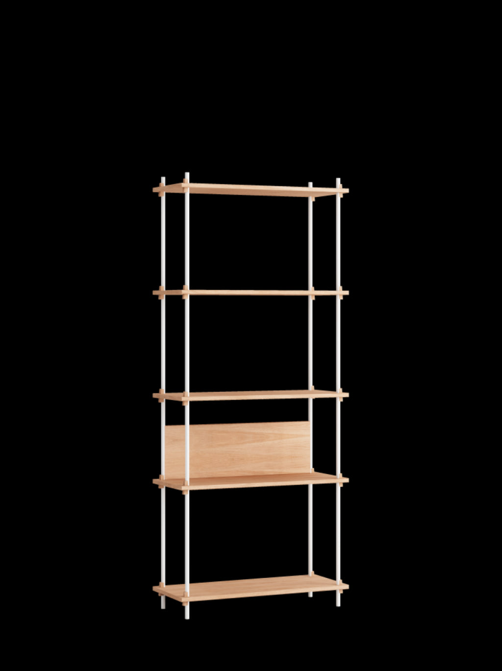 Customizable Moebe Oak/White Shelving System - Versatile & Stylish Design
