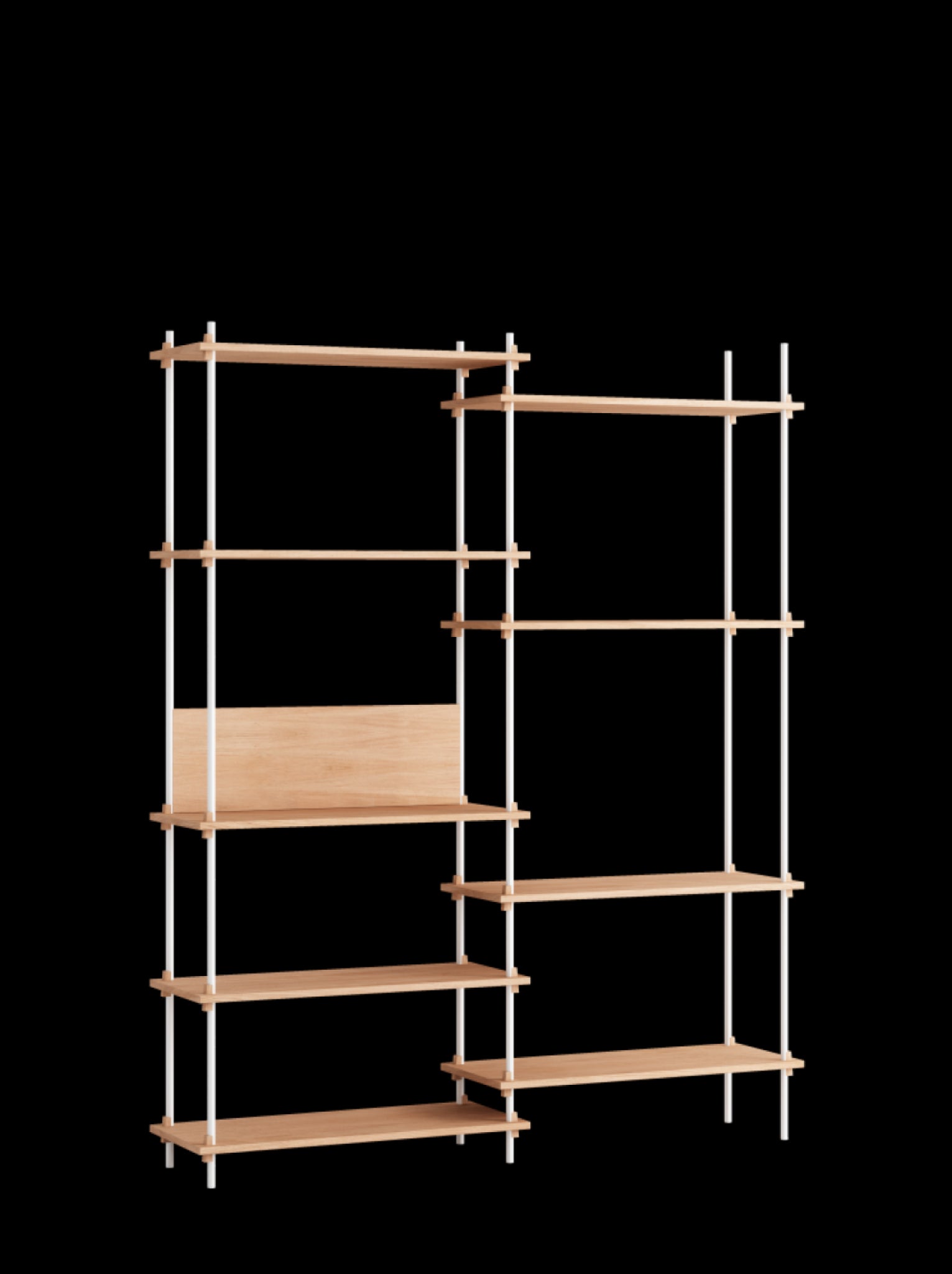 Customizable Moebe Shelving System in Oak/White - Versatile & Stylish