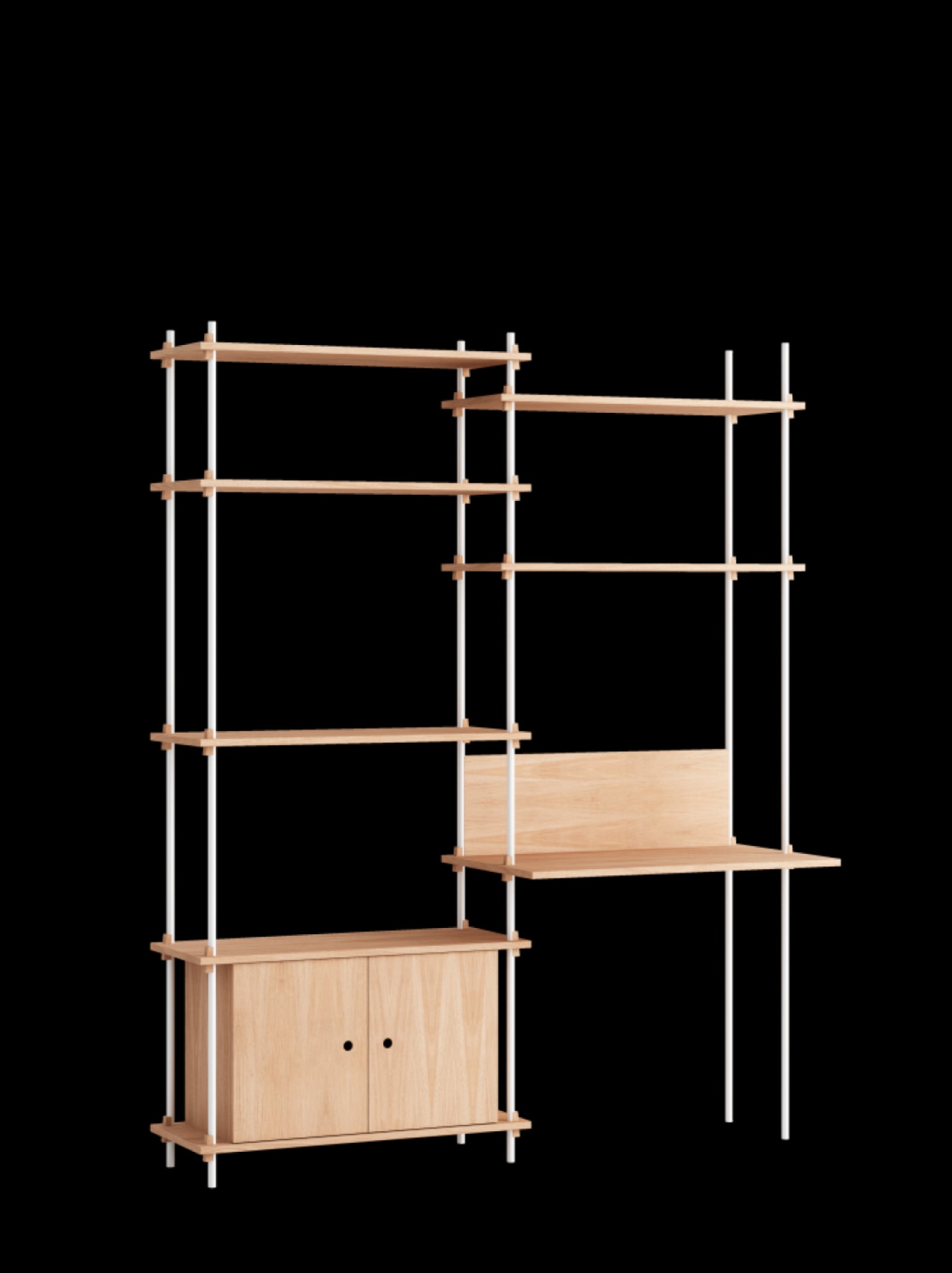 Customizable Moebe Shelving System in Oak/White - Versatile & Stylish