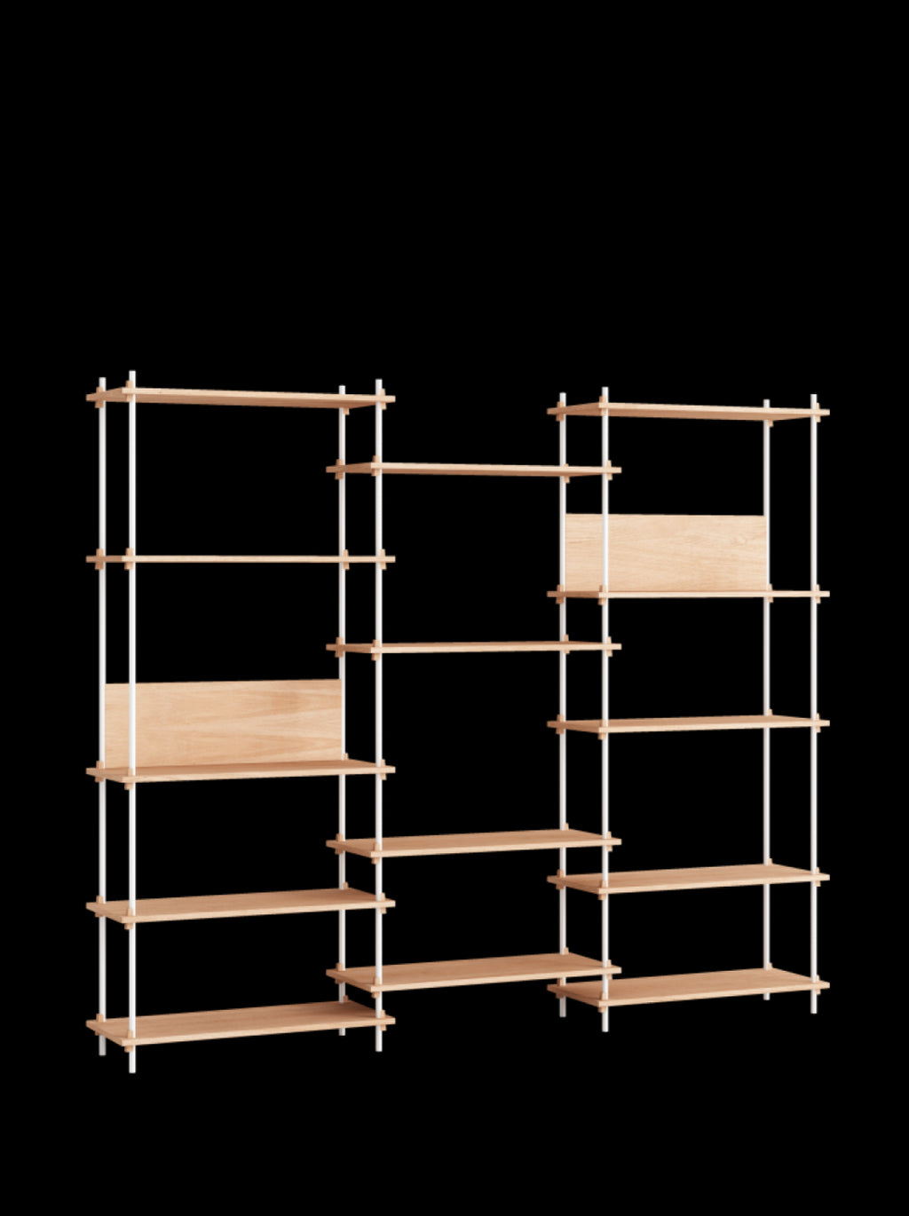 Customizable Moebe Shelving System in Oak/White - Versatile & Stylish