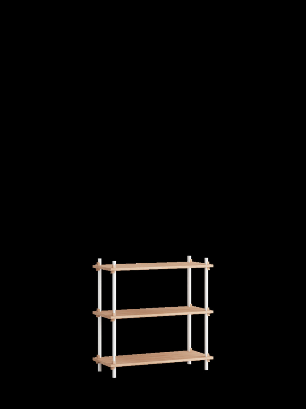 Customizable Moebe Shelving System S.85.1.A in Oak/White - Versatile Design