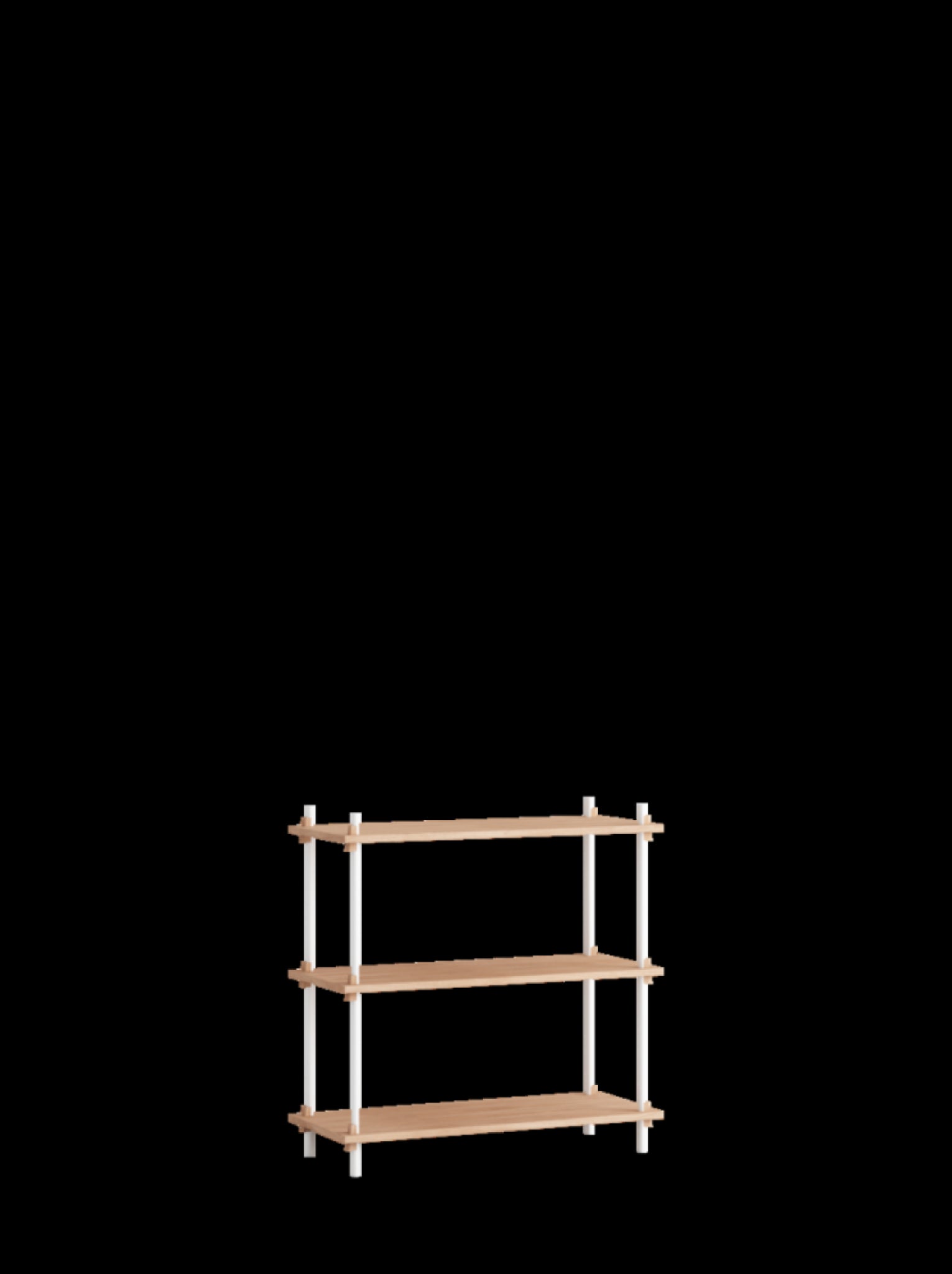 Customizable Moebe Shelving System S.85.1.A in Oak/White - Versatile Design
