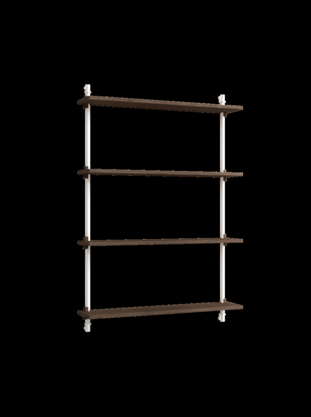 Versatile Moebe Wall Shelving in Smoked Oak/White for Any Room Decor
